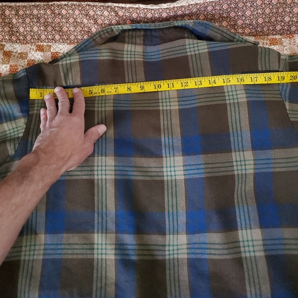 Vintage Acrylic Plaid Men's Long Sleeve Button Up. Jordan Christopher. Large. - Picture 9 of 12